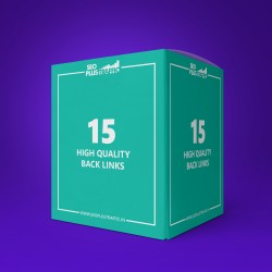 15 High Quality Back Links for your website
